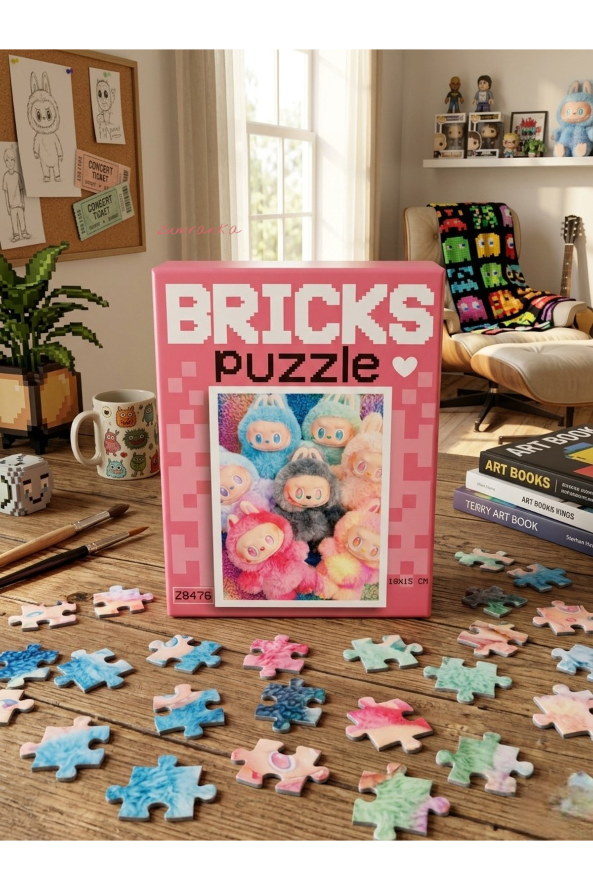 pop 幼少期　セット売り ZUMRANKA Bricks Puzzle 100 Parça Eğitici Mini Puzzle - 10x15 cm