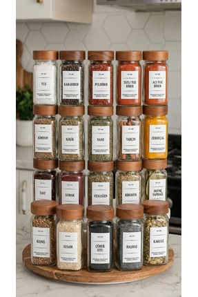 Foruga 80 Adet Premium Seri Baharat Bakliyat Etiketi Seti - Suya Dayanıklı Mo...
