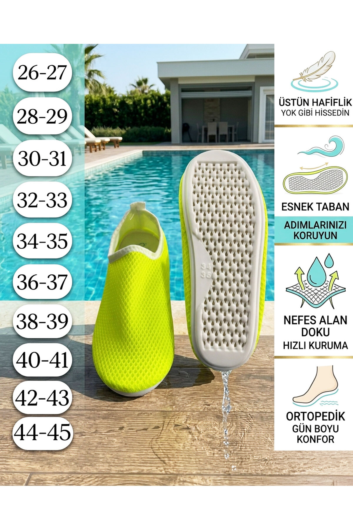 Patiks Airfile Havuz, Plaj ve Deniz Ayakkabısı görsel 5