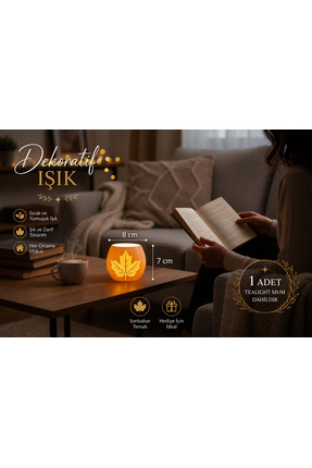 RIVEND Dekoratif Mumluk Biblo Süs Sonbahar Temalı