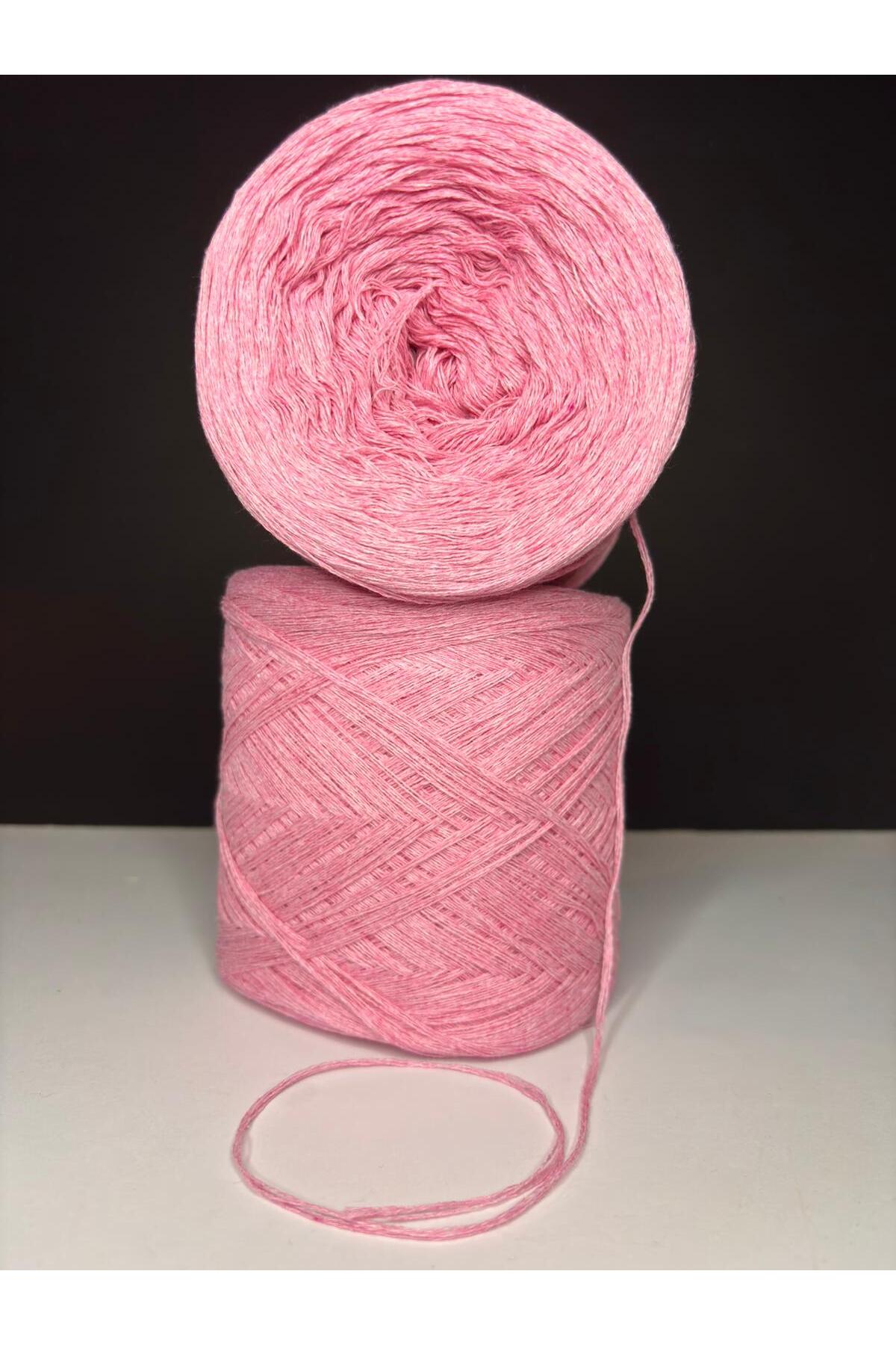 Pink organic cotton Italian mercerized (4 layers of winding) (summer,seasonal) knit rope 200gr