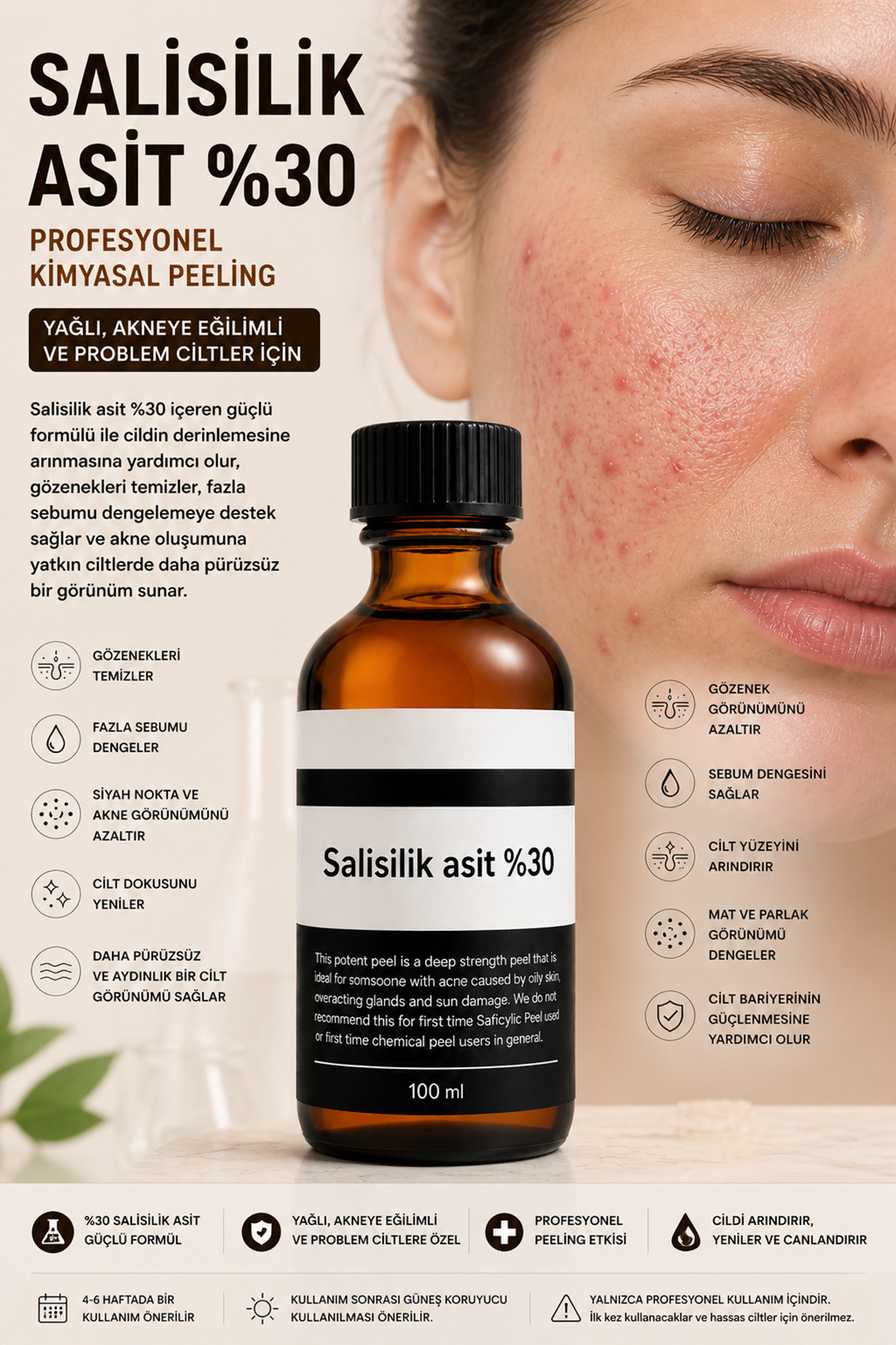 Puredermine Salisilik Asit %30 İçeren Güçlü Profesyonel Kimyasal Peeling Formülü ile Yağlı ve Akneye Eğilimli Ciltlerde Derinlemesine Arındırıcı Bakım Deneyimi — thnn