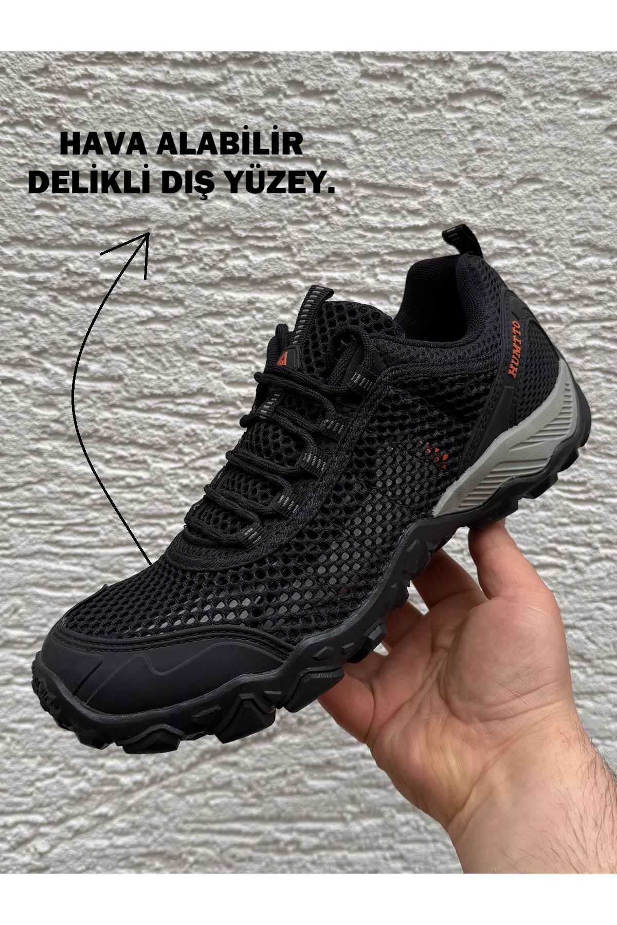 HUMTTO Erkek Delikli Outdoor Sandalet, Ortopedik Taban, Kaymaz Outdoor Taban görsel 2