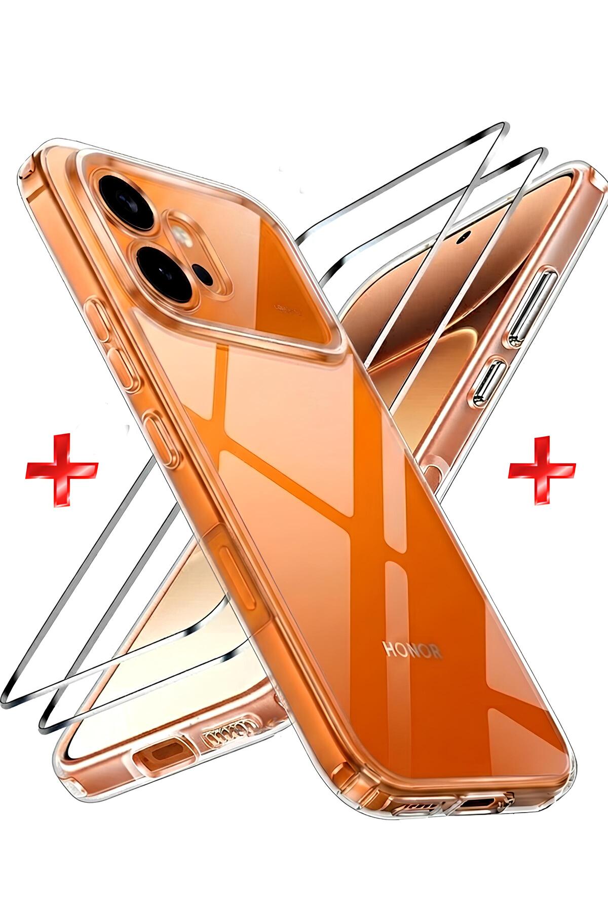 Honor 600 Compatible Soft Flexible Super Clear Silicone Case + Full Cover Flexible Nano Screen Protector