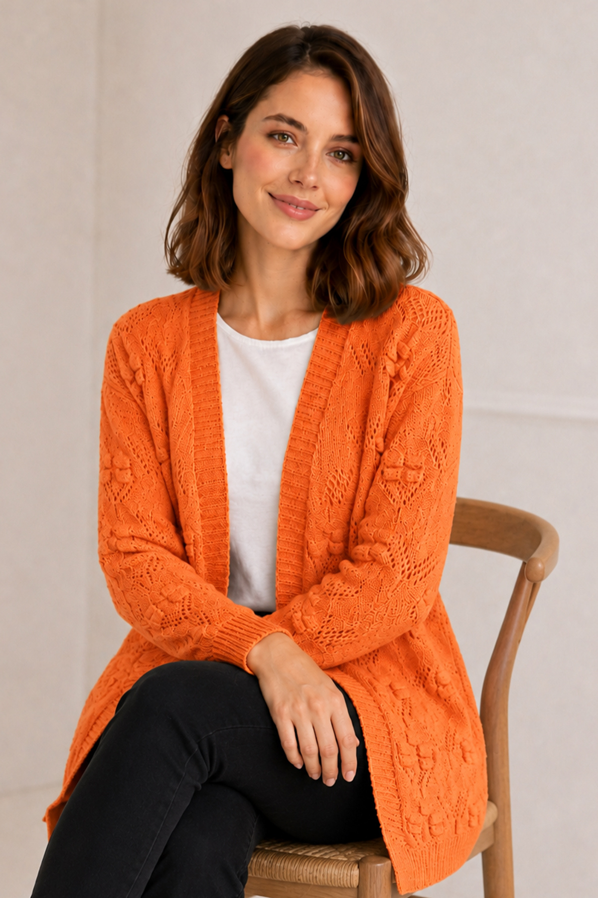 【YLEVE】COTTON CARDIGAN / ORANGE / 5 (XL) Orange Cardigans Models & Prices - 2026