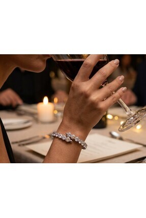 Allurist Jewerly Kalpli su yolu kristal taşlı bileklik