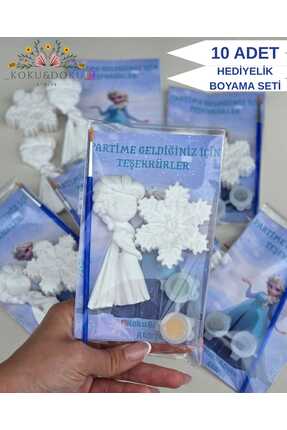 kokuvedoku Elsa Doğum Günü Konsept Hediyelik Boyama Seti El Yapımı- 10'lu Dağ...