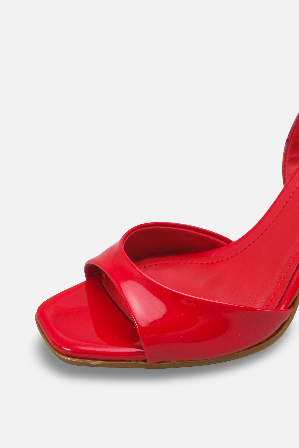 NITU Shoes Kırmızı Rugan Bilekten Bağlamalı Yüksek Topuklu Ayakkabı görsel 6