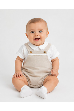 By Murat Bebe Kız Bebek Düğmeli Slopet Body Takım