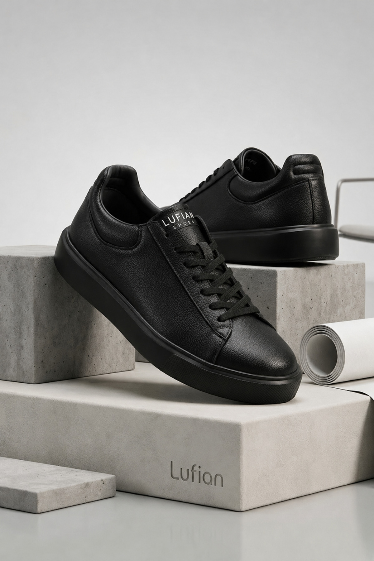 Lufian RN-5507 Siyah Erkek Comfort Günlük Sneaker Ayakkabı görsel 3