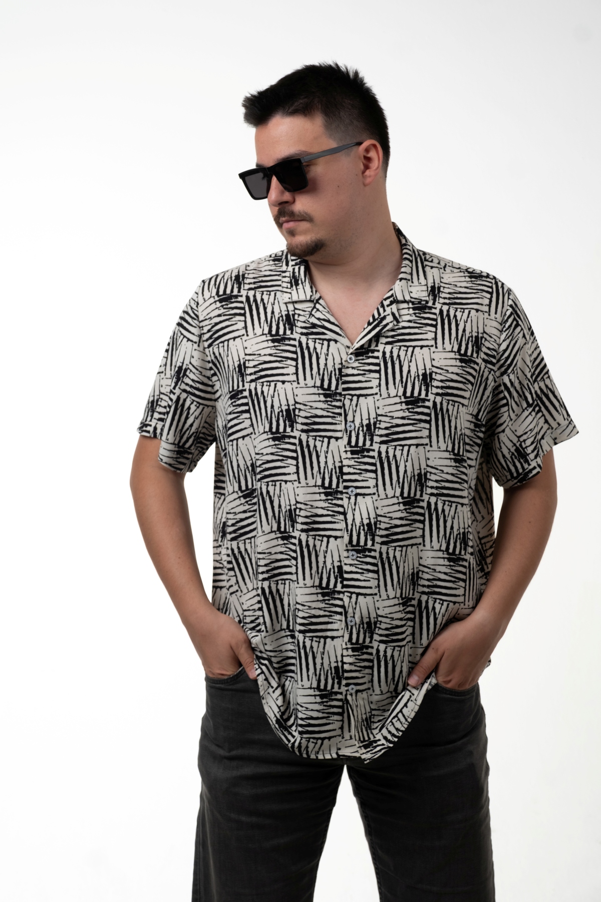 SÖR BÜLEND Erkek Büyük Beden Hawaii Kısa Kollu Yazlık Gömlek görsel 4