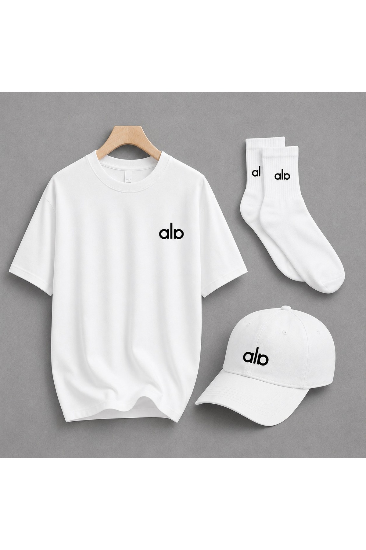 ZAVIXO Printed Oversize T-Shirt, Hat, Socks Premium Set of 3