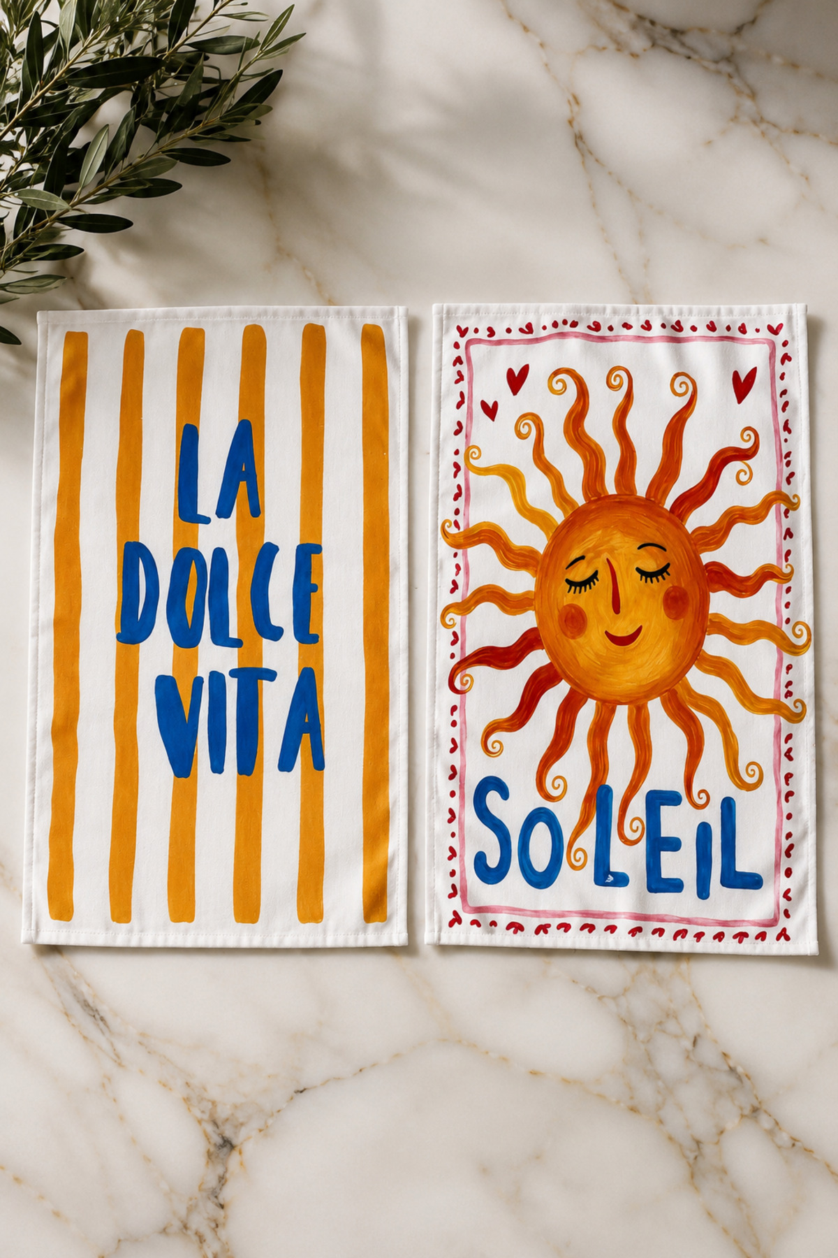 Patterned Kitchen Towel (Set of 2) | 30×50 cm - La Dolce Vita