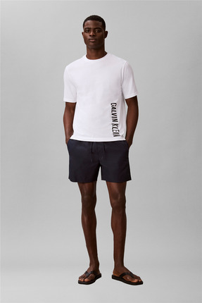 Calvin Klein Beyaz Erkek Normal Logo Baskılı T-Shirt LV00NM3019100