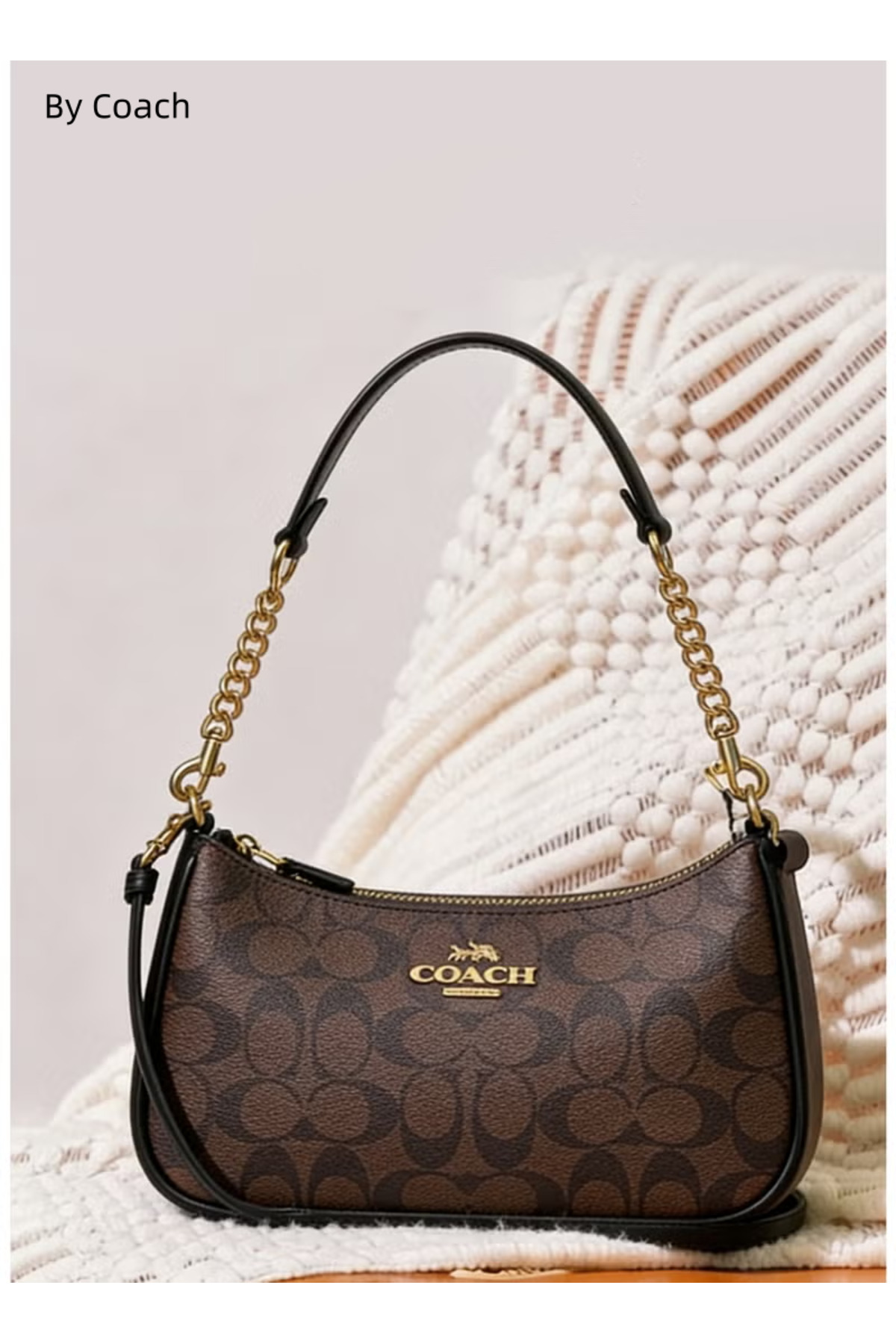 By Coach Teri Shoulder Bag In Signature Canvas for women Crossbody bag Handba...