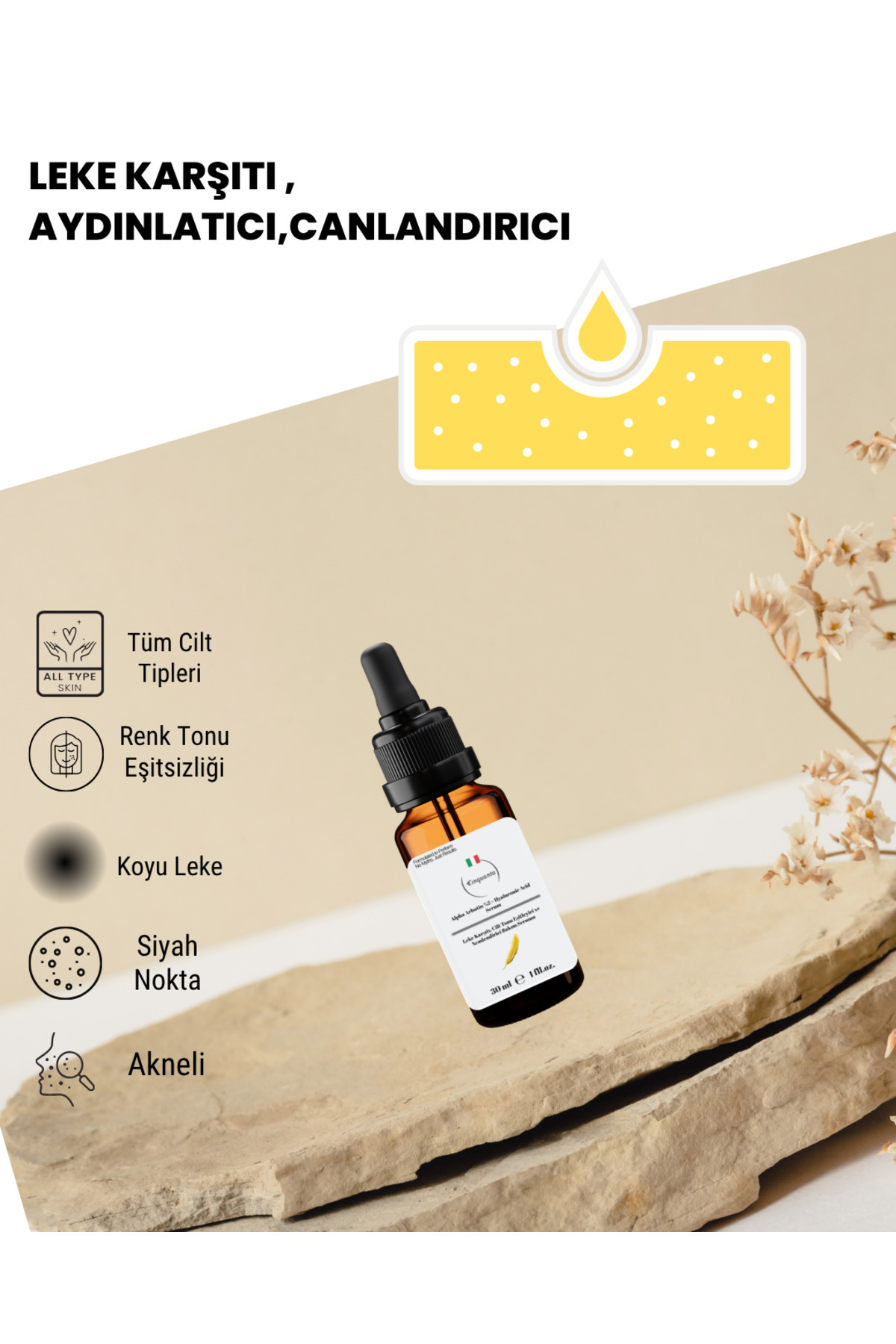 سرم آلفا آربوتین + سرم AHA BHA + نیاسینامید - ضد لک، سفت کننده منافذ، رنگ پوست در شب - cınq3lü — تصویر 4 از 7