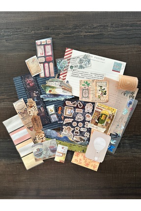 theworkshop Deniz Temalı Vintage Sticker ve Kolaj Kiti A5