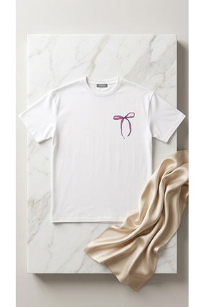 Seeba 5557 Kurdele Baskılı Oversize T-Shirt