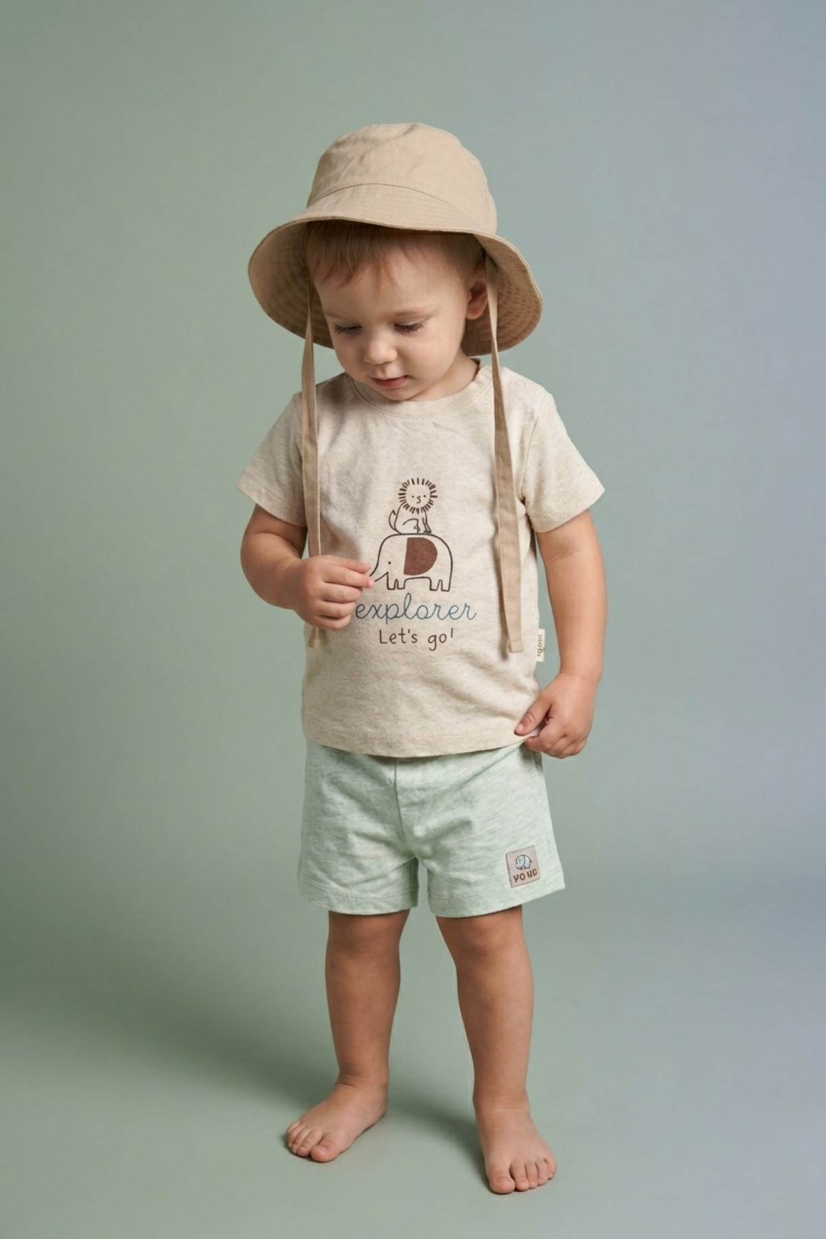 zumino Baby Boy 3-Piece Summer Set with Hat