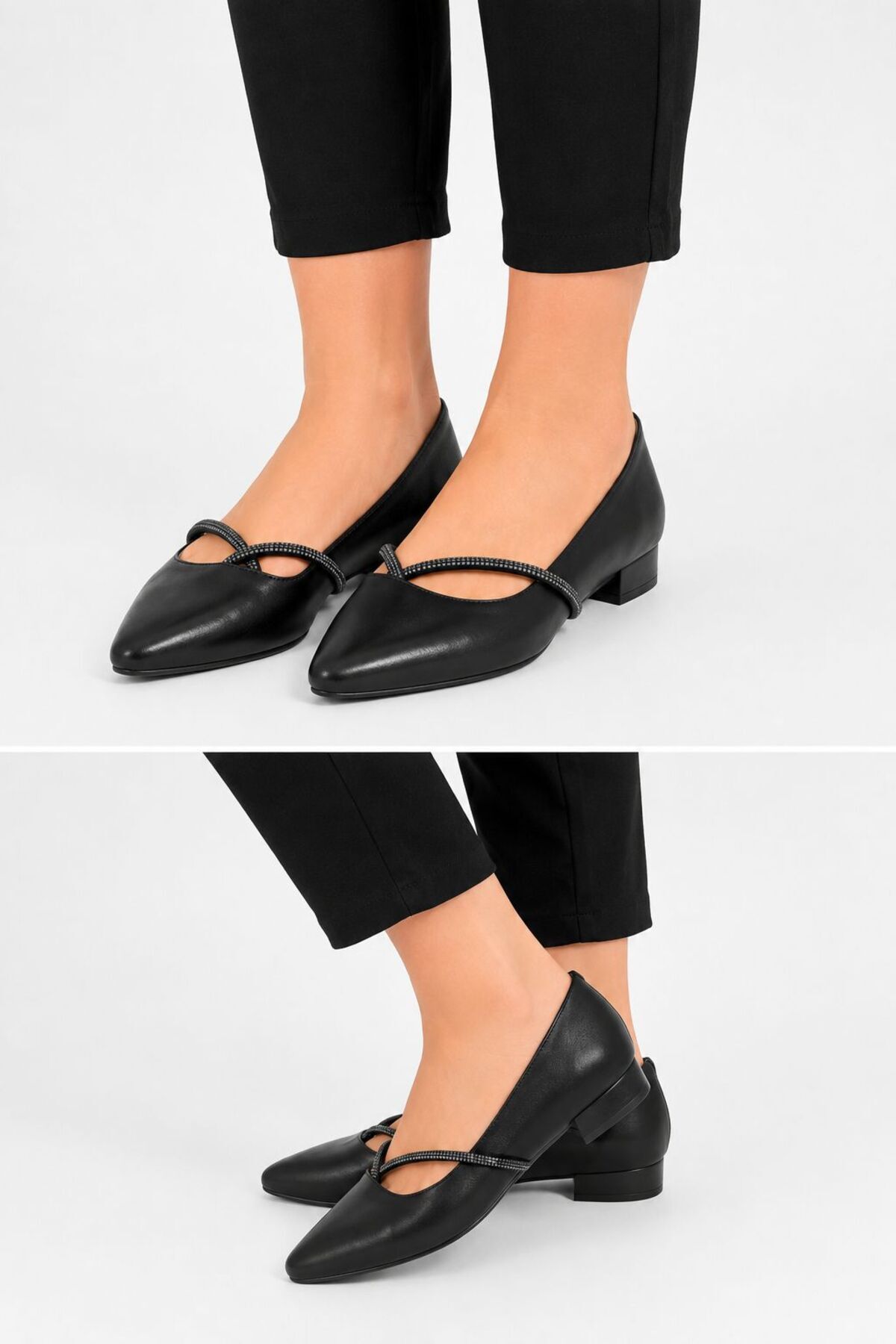 lamiashoes BÜYÜK NUMARA KADIN TAŞLI BABET 41-42 görsel 2