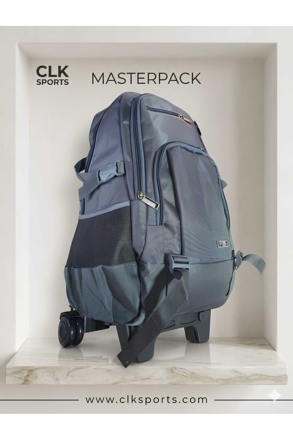MASTER PACK Lux Çekçekli Tekerlekli , Dağcı Seyahat Laptop Bölmeli , Sırt Çantası görsel 6