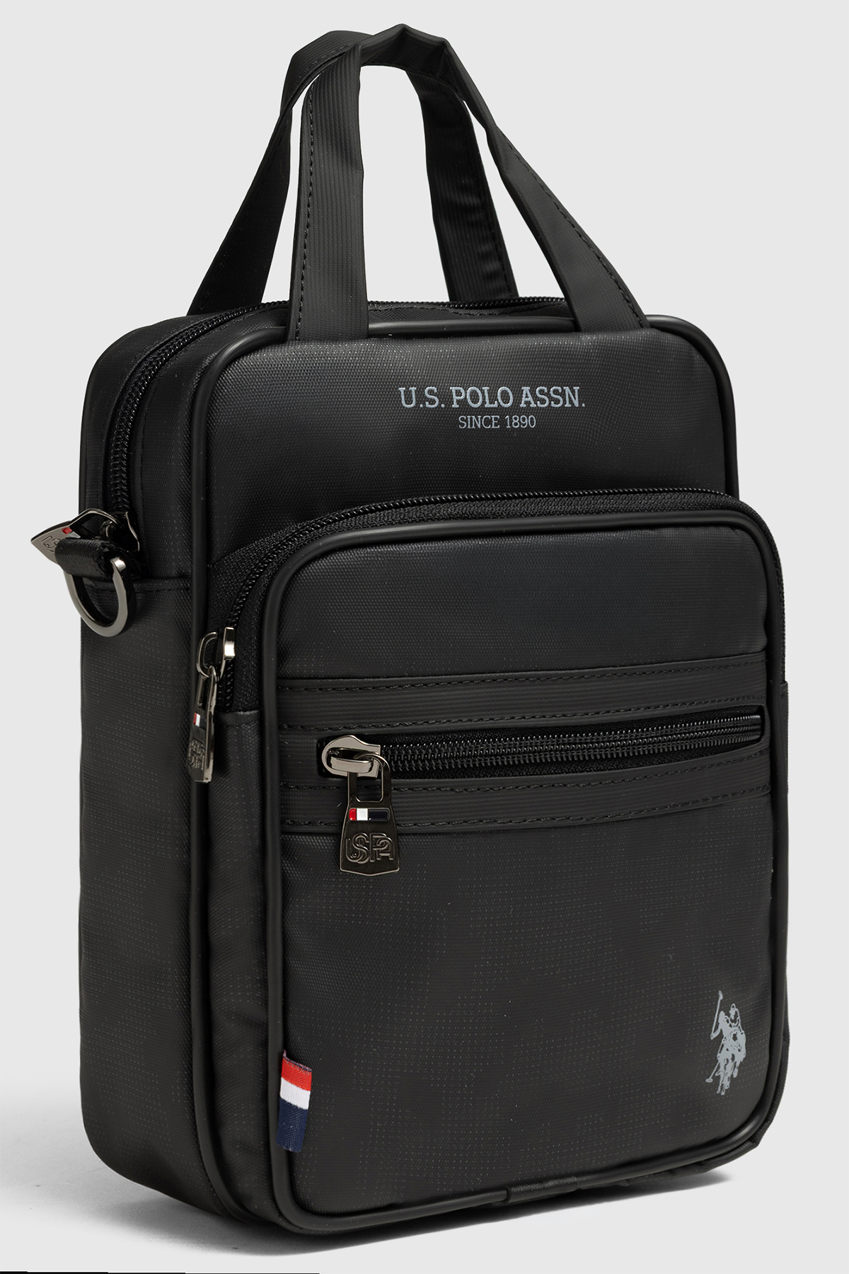U.S. Polo Assn. U.S. Polo Assn 26038 Omuz Askılı Erkek El Çantası Postacı Çantası SİYAH görsel 2