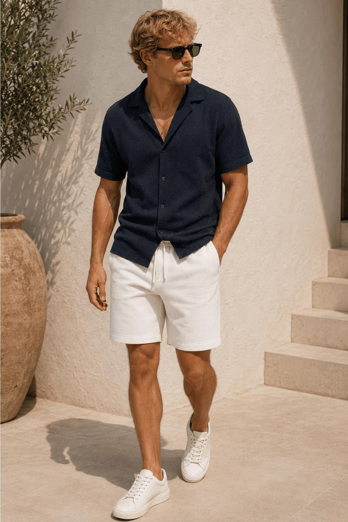 ALEXANDERGARDI Tie-Waist Textured Shorts