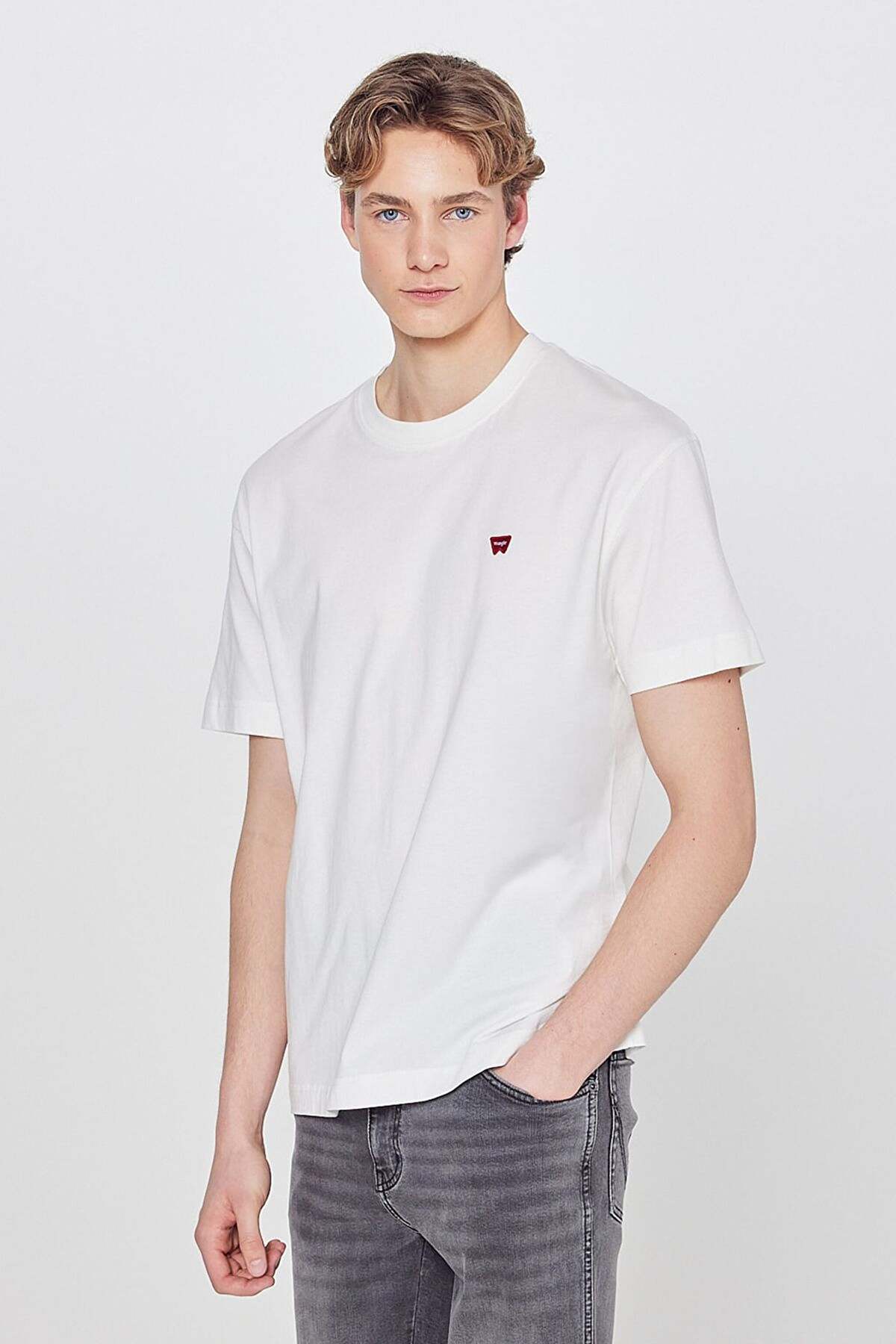 Relaxed Fit Men's T-Shirt in White W7NM203877102
