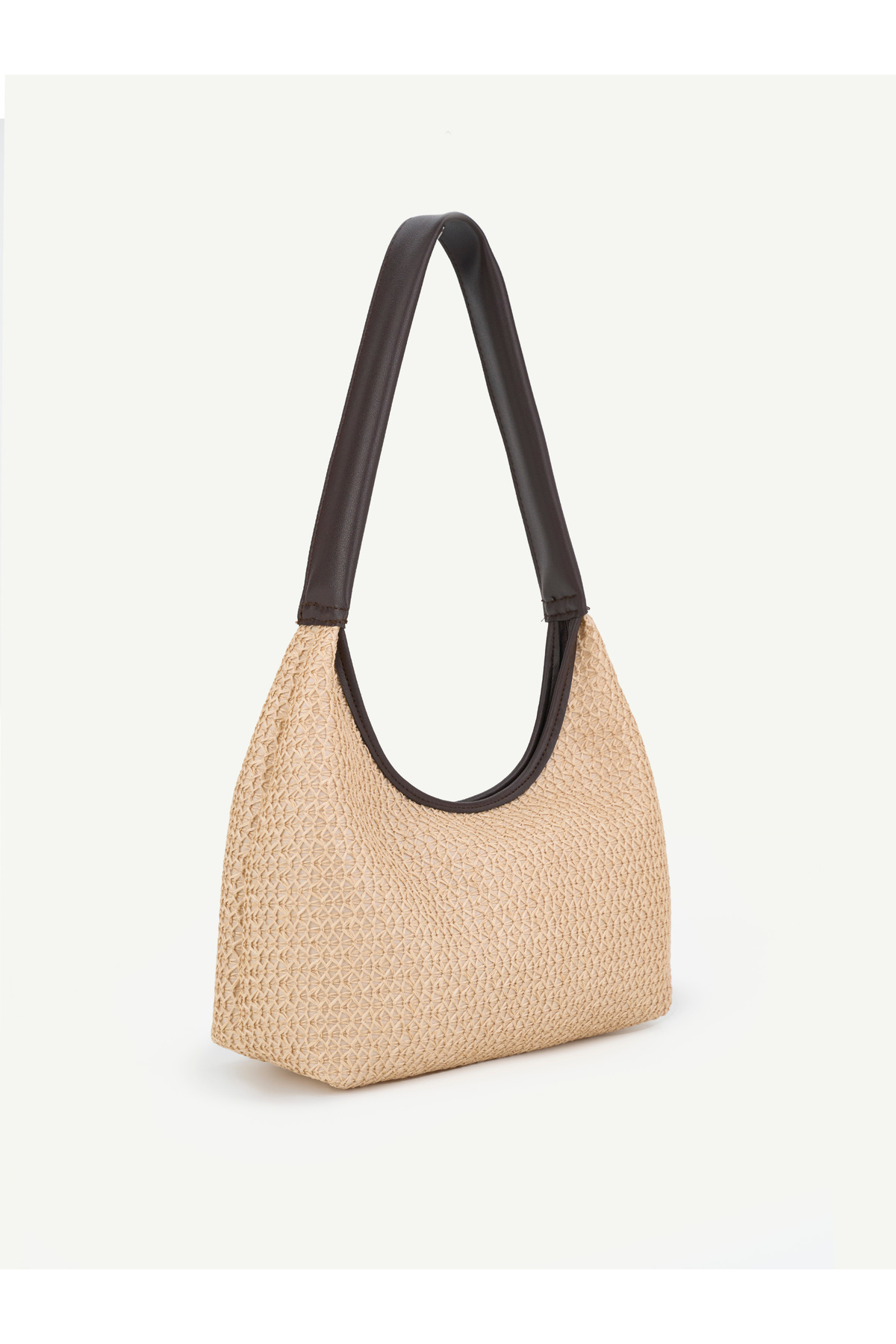BLAZE Hasır Kadın El Kol ve Omuz Çantası Modern Minimal Hobo Çanta
