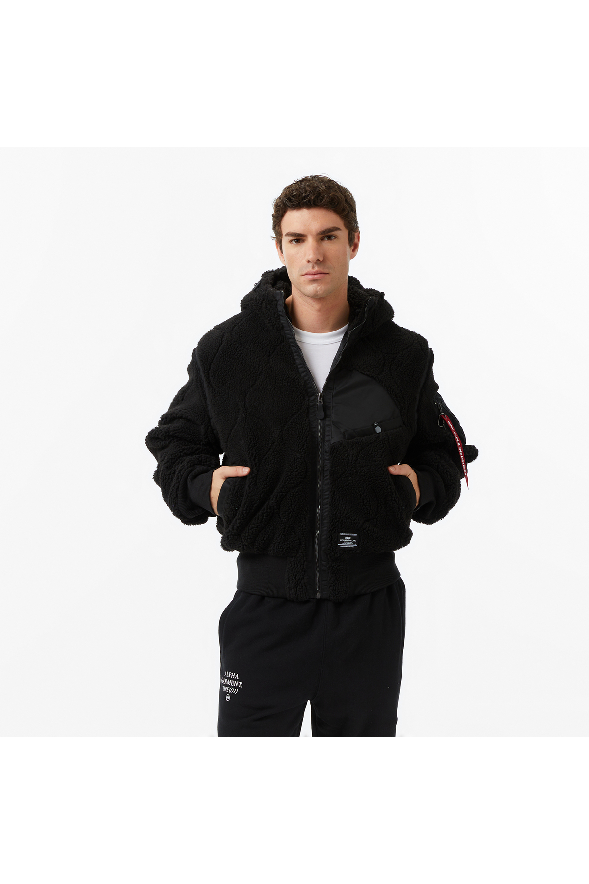 Sherpa Onion-Quilted Erkek Siyah Mont — مشکی MJS55500C1