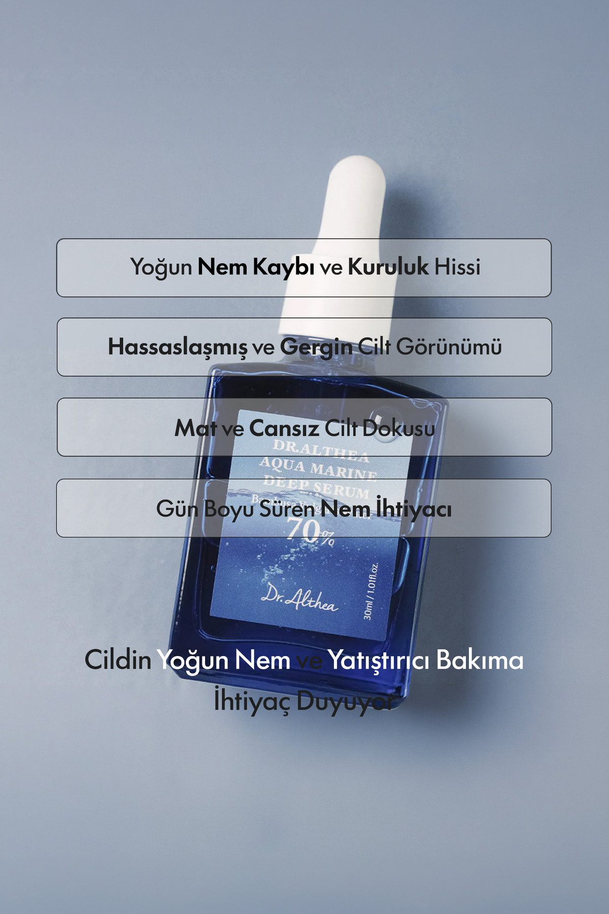 Aqua Marine Deep Serum | %70 Bambu Suyu 3D Hyaluronik Asit Pantenol İçeren Yoğun Nemlendirici ve Bariyer Güçlendirici Serum 30 ml — F87578 — تصویر 3 از 6