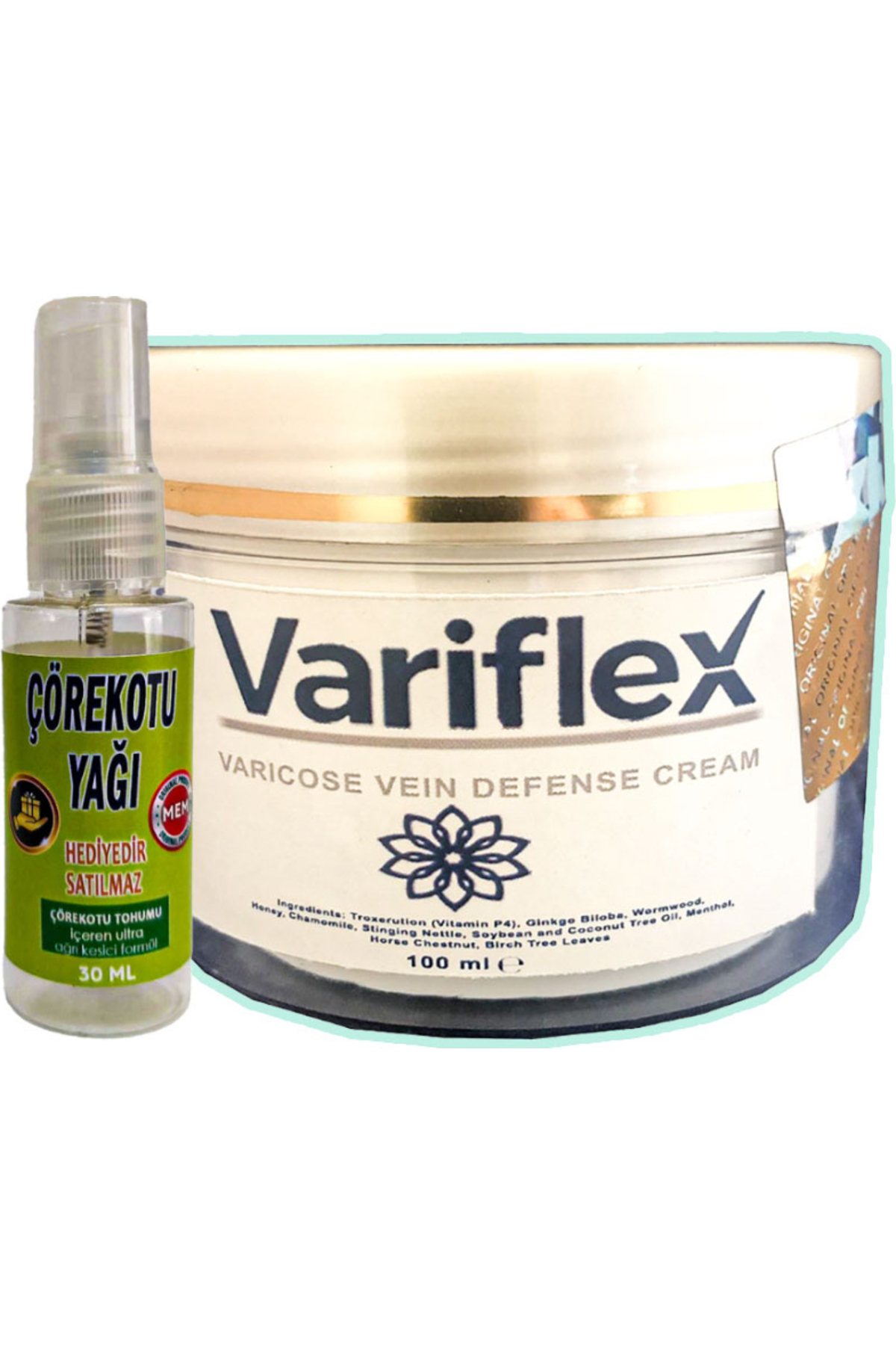 Bezos Variflex Bacak Bakımı Kremi 100 ml + Çörek Otu Yağı 30 ml — GU-EYF-19043-BZS0001