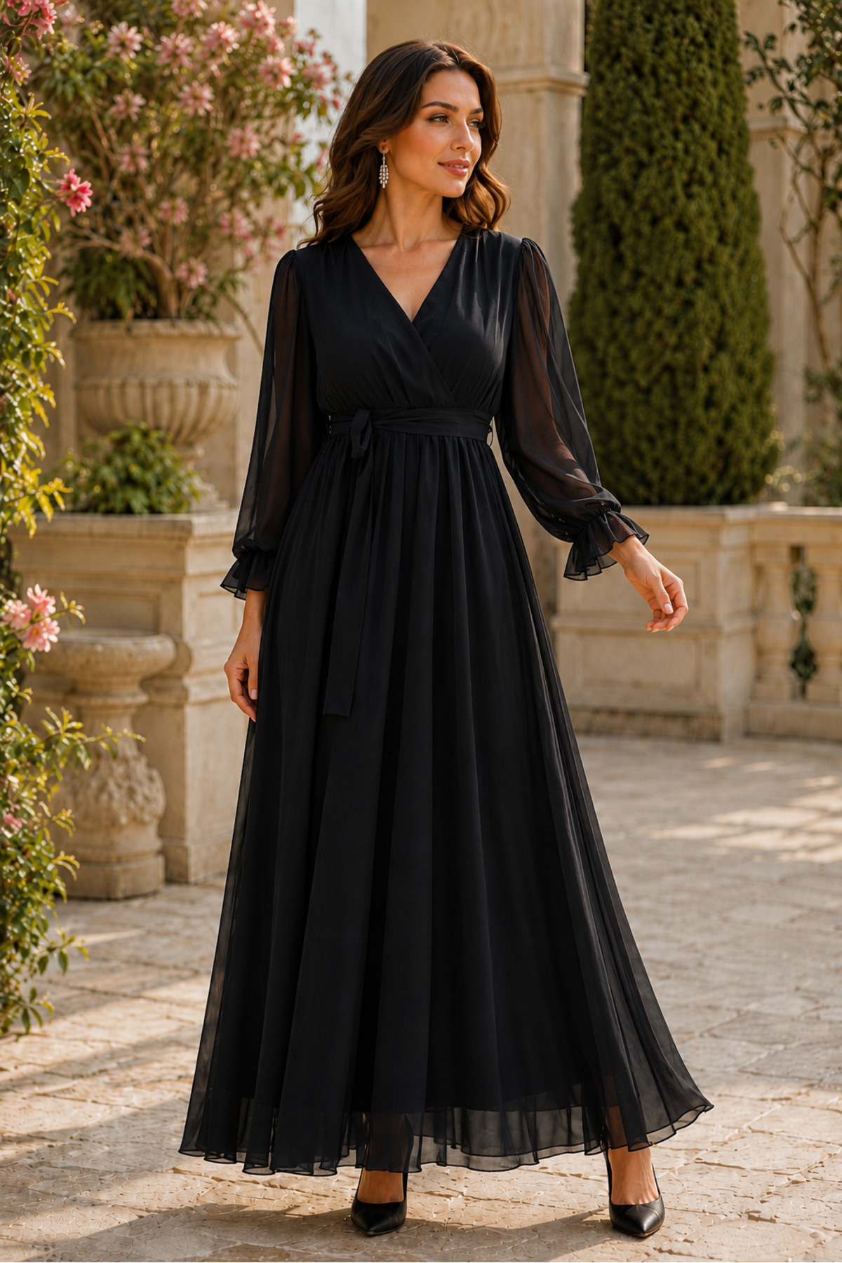 plus size evening dress turkey Modest Navy Blue Plus Size Evening Gowns 25881L