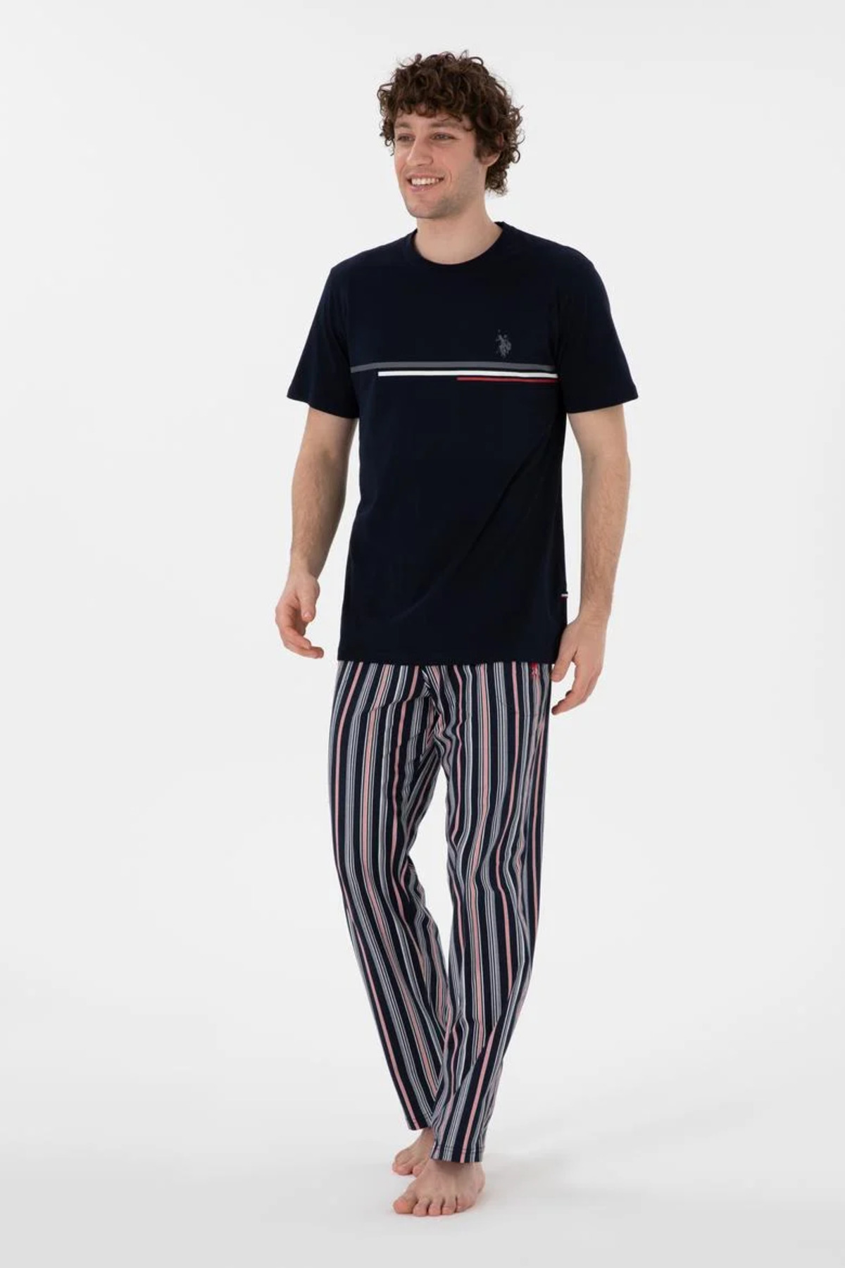 ست پیژامه و لباس خواب مردانه یقه ایستاده | یو اس پولو U.S. Polo Assn. TYCA86D60C4C61A5D1E4A5800 TR - تصویر 8