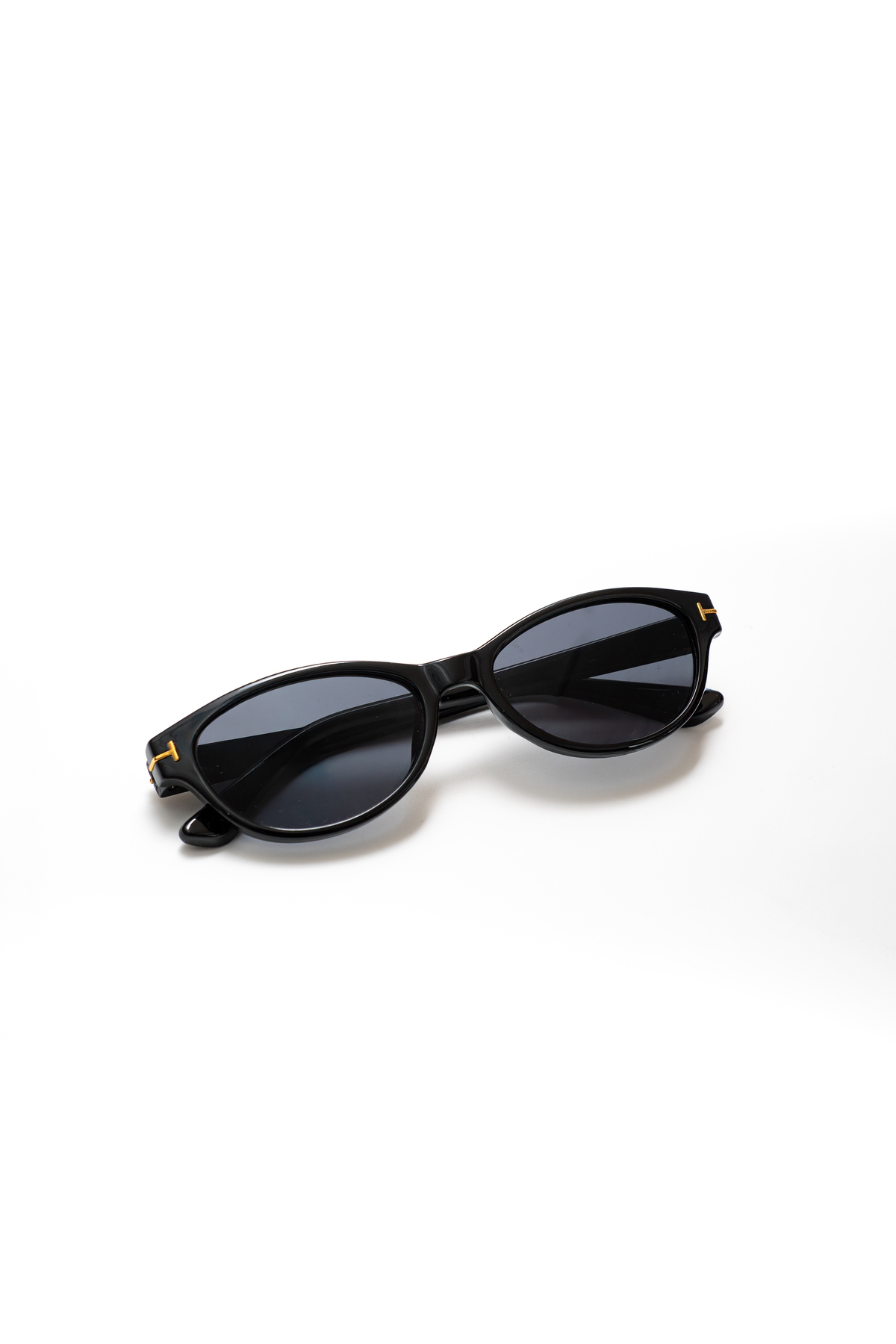 REN EYEWEAR Tessa Kadın Güneş Gözlüğü Oval Kedi Gözü Siyah 50 Ekartman Gold Detaylı YENİ Sezon görsel 5