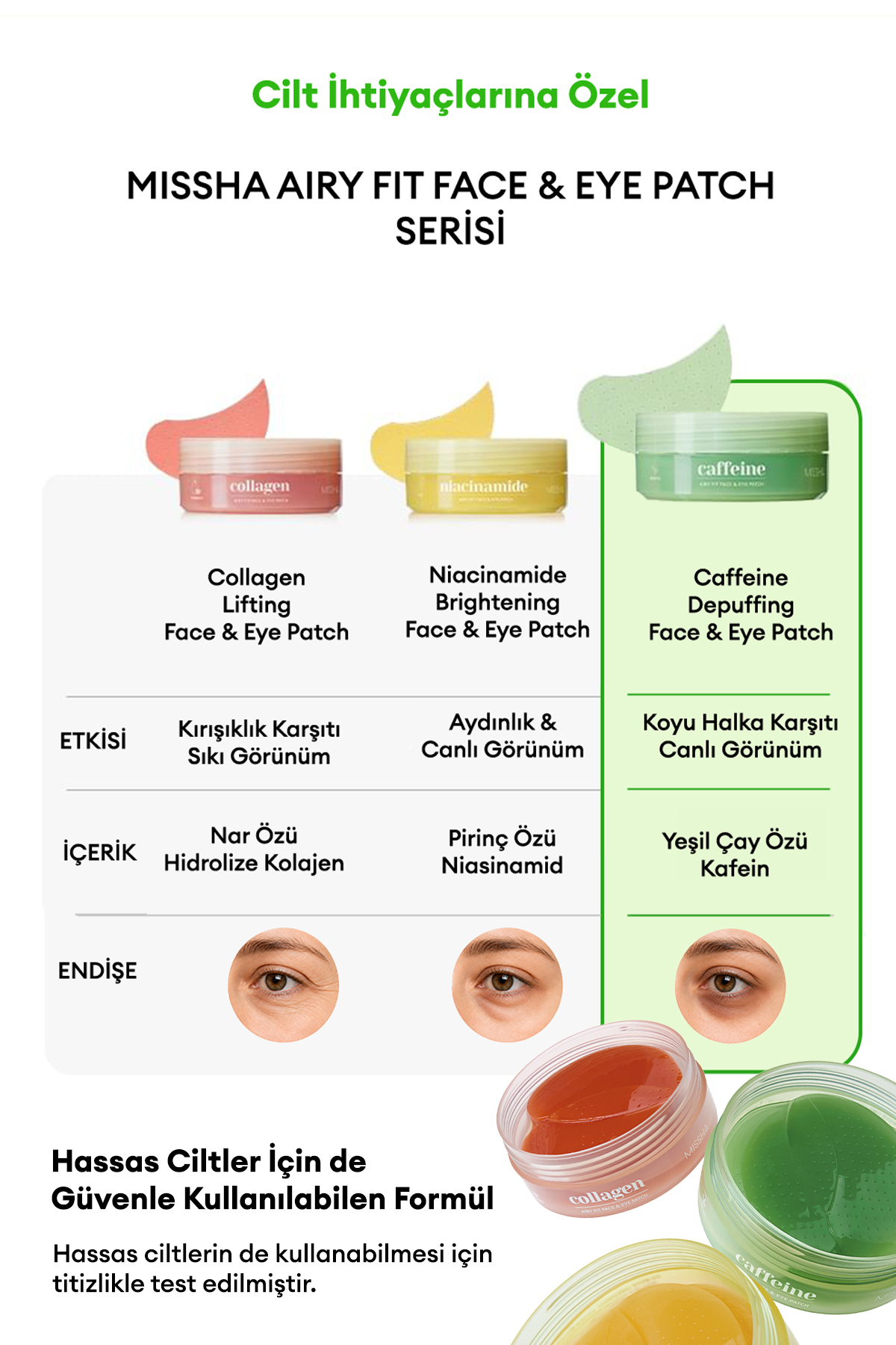Şişlik Karşıtı Çok Amaçlı Göz Çevresi Maskesi Airy Fit Caffeine Depuffing Face&Eye Patch — 9553 — تصویر 9 از 9