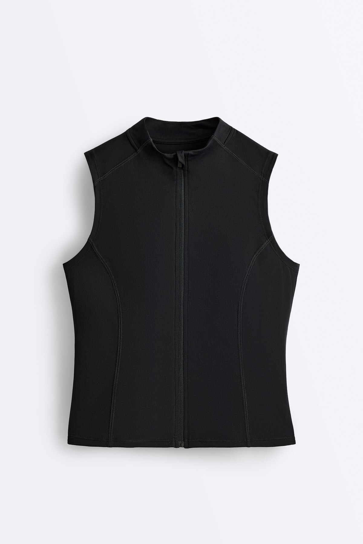 Oysho Fermuarlı kolsuz T-shirt görsel 6