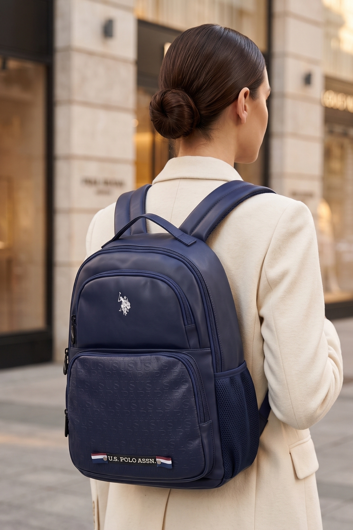 U.S. Polo Assn. 24424-24426-24425-24423 Unisex Vegan Sırt Çantası Okul Çantası Seyahat Kamp Çantası görsel 2