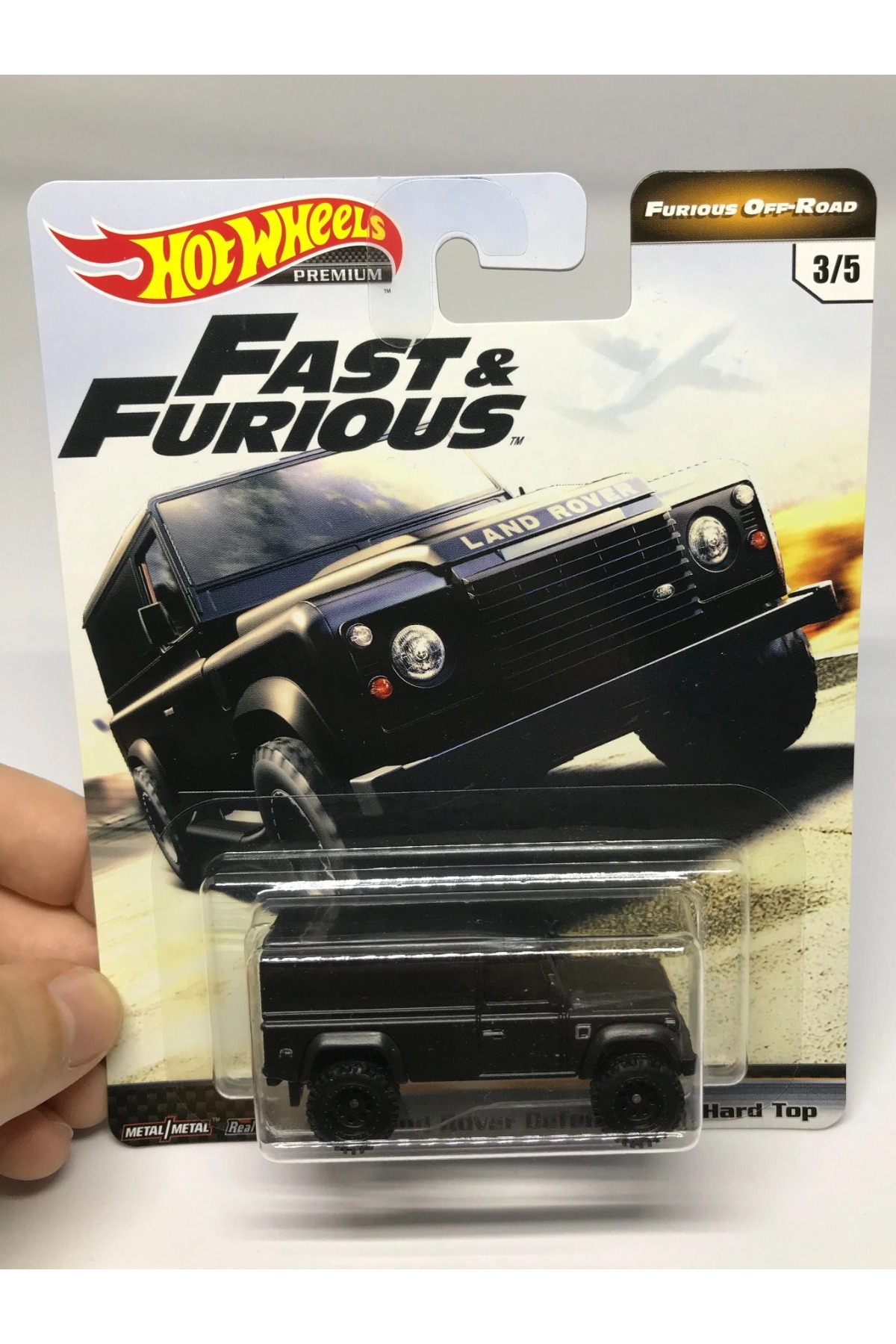 HOT WHEELS Premium F&F Furious Off-Road Land Rover Defender 110 Hard Top - Gbw97 - Rare Model