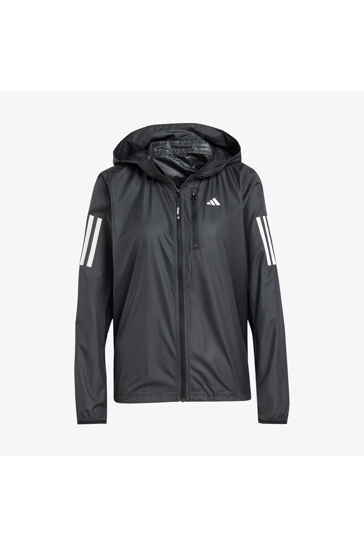 adidas Own The Run 3 Kadın Siyah Koşu Ceketi görsel 4