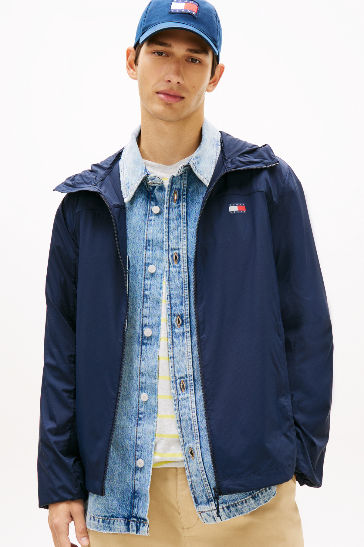 Tommy Jeans Tjm Outdoor Shell Lacivert Erkek Ceket Ext