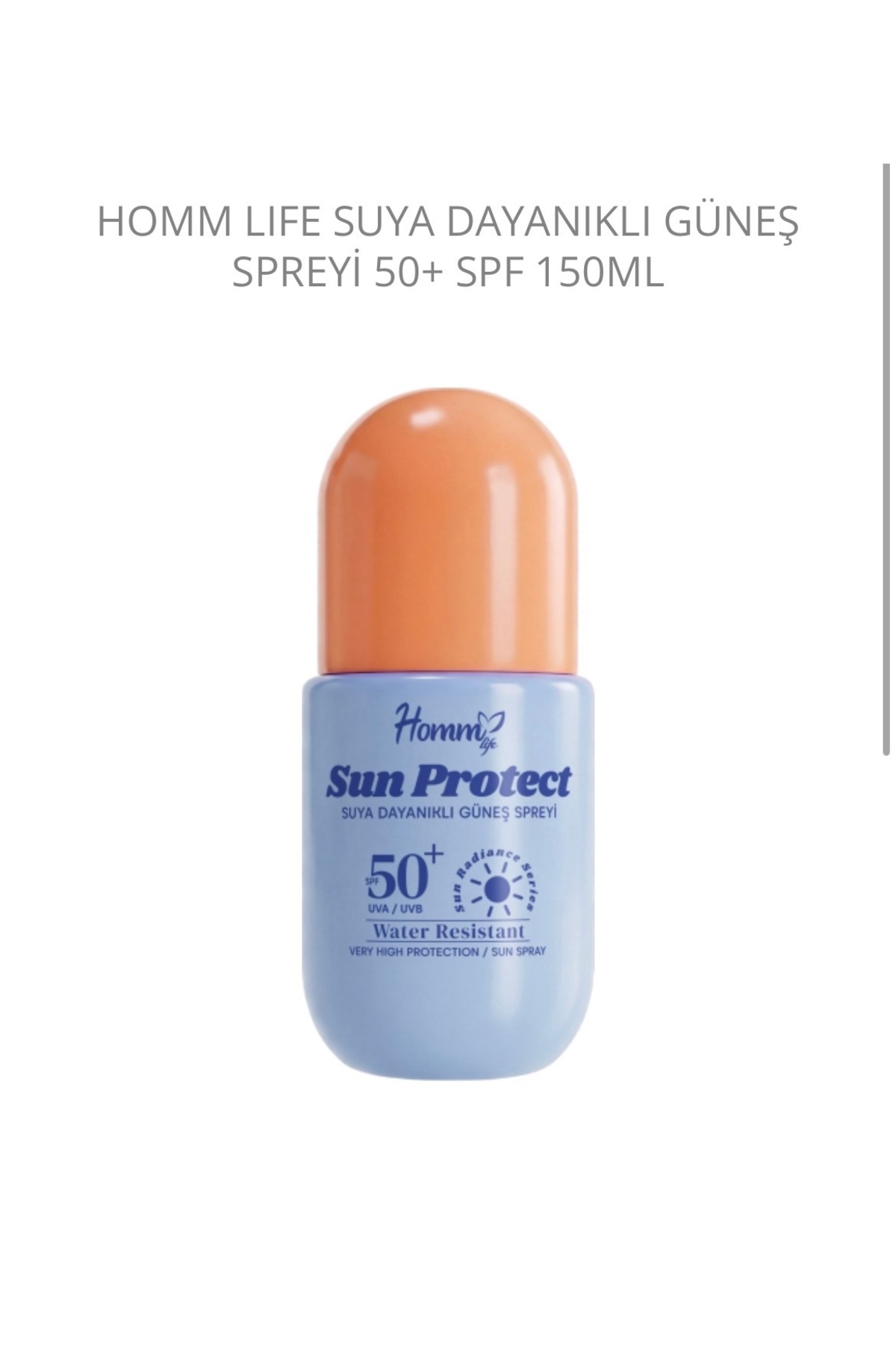 HOMM LIFE SUYA DAYANIKLI GÜNEŞ SPREYİ 50+ SPF 150ML — 637854