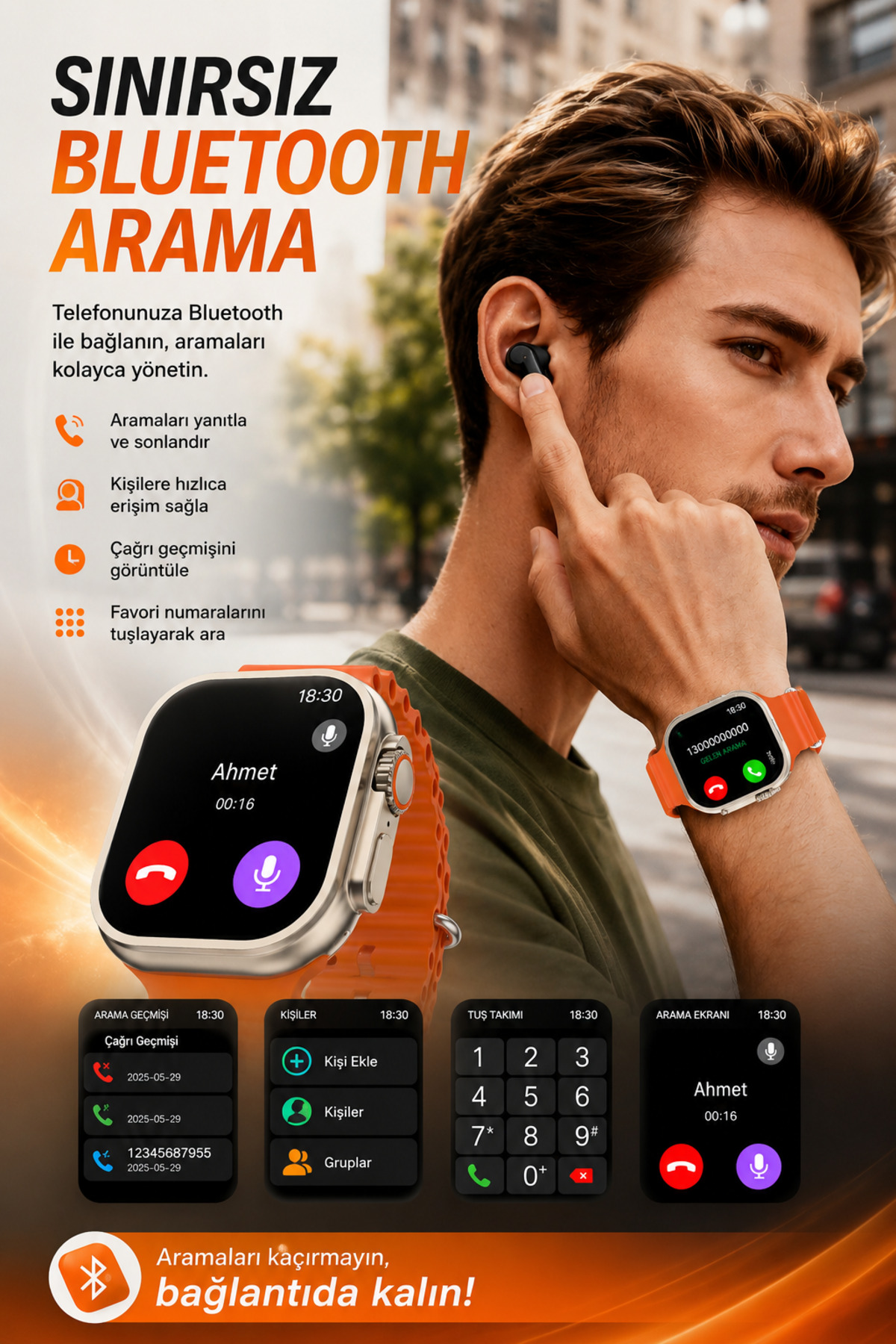 Zineets Watch DT S1 Pro Kordon Hediyeli 49mm Akıllı Saat Iphone Ve