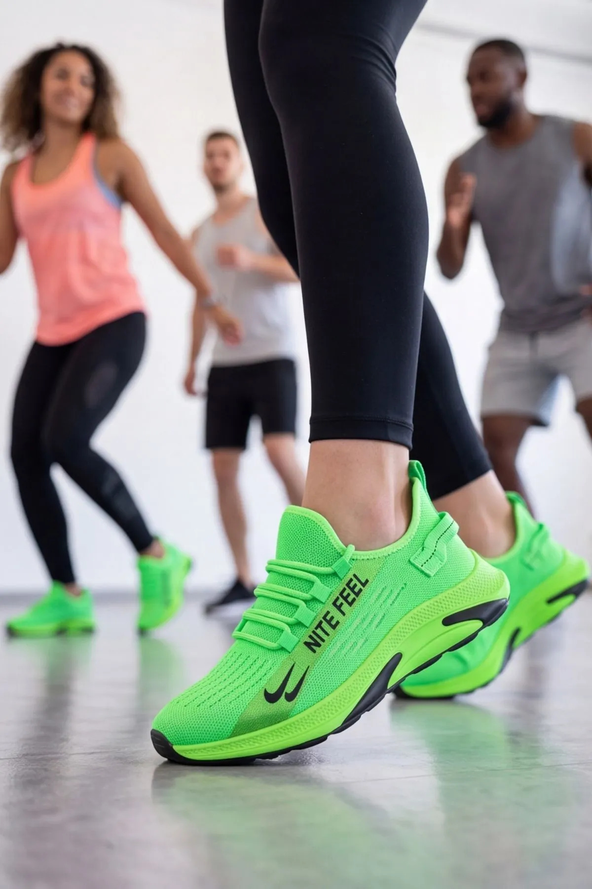 Liarca AeroKnit Zumba, Nefes Alabilen Çorap Ayakkabı Esnek Triko Dokulu Ultra Hafif Kadın Erkek Spor Ayak görsel 3