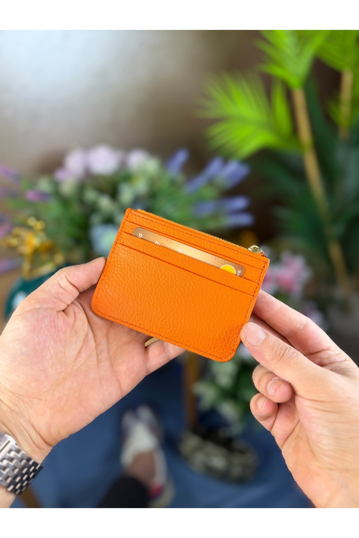 LORİS POLO Maya Unisex Hakiki deri Fermuarlı Kartlık görsel 4