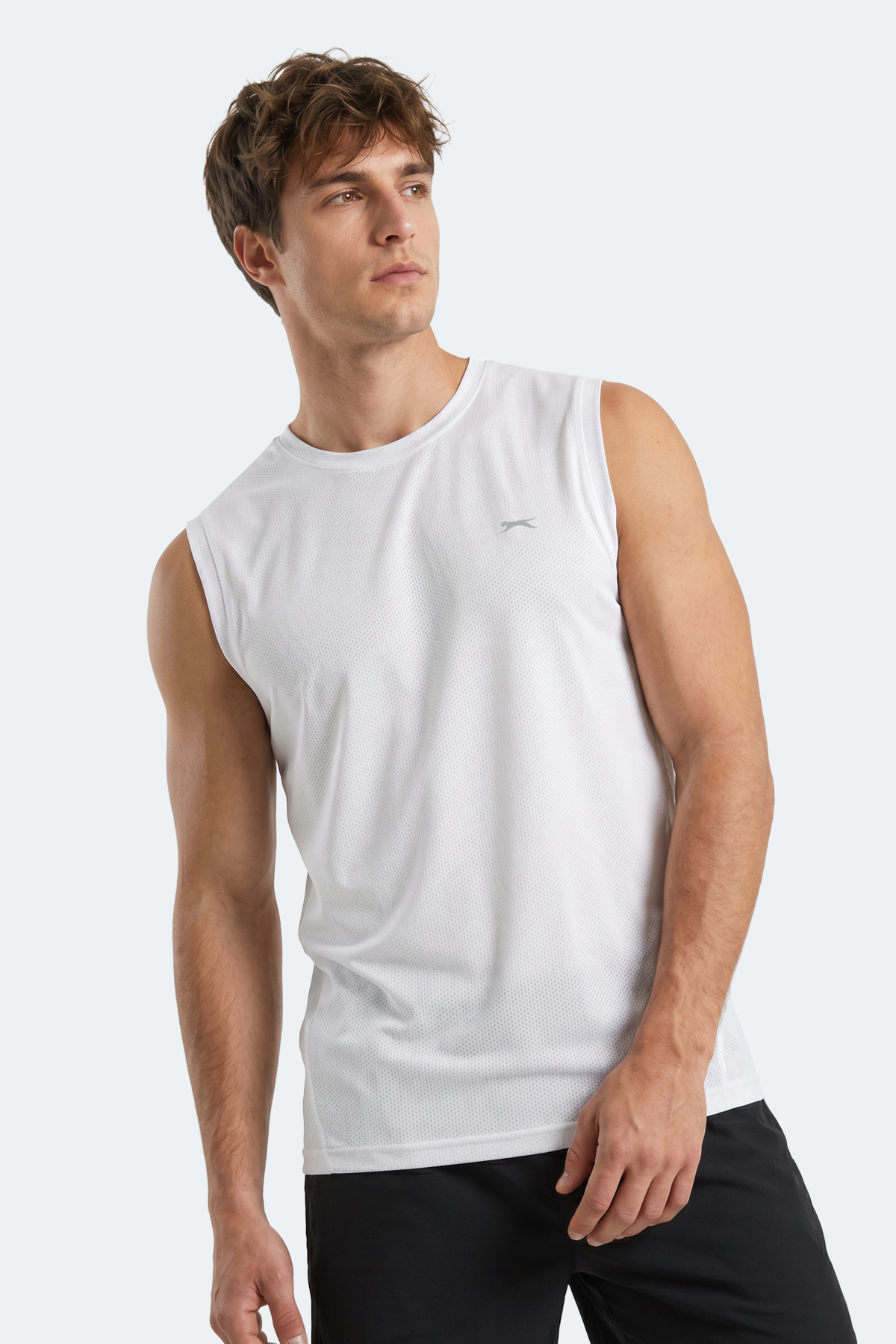 Slazenger HEROFIT IN Erkek Kolsuz Beyaz Atlet