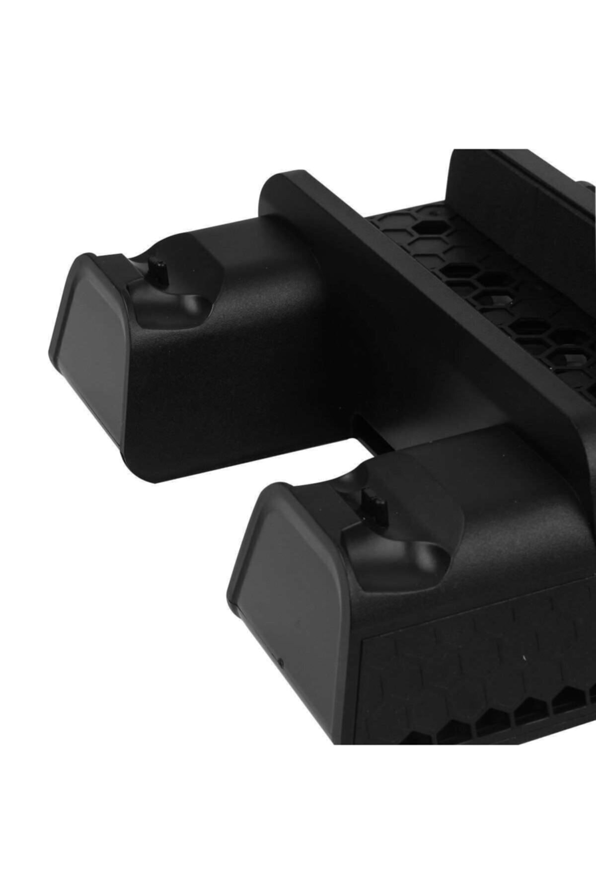 Playstation4 Slim Ps4 Pro Uyumlu Fanlı Stand Ve Oyun Kolu Usb Şarjlı Ps4 Şarj Standı Multifunctional 5