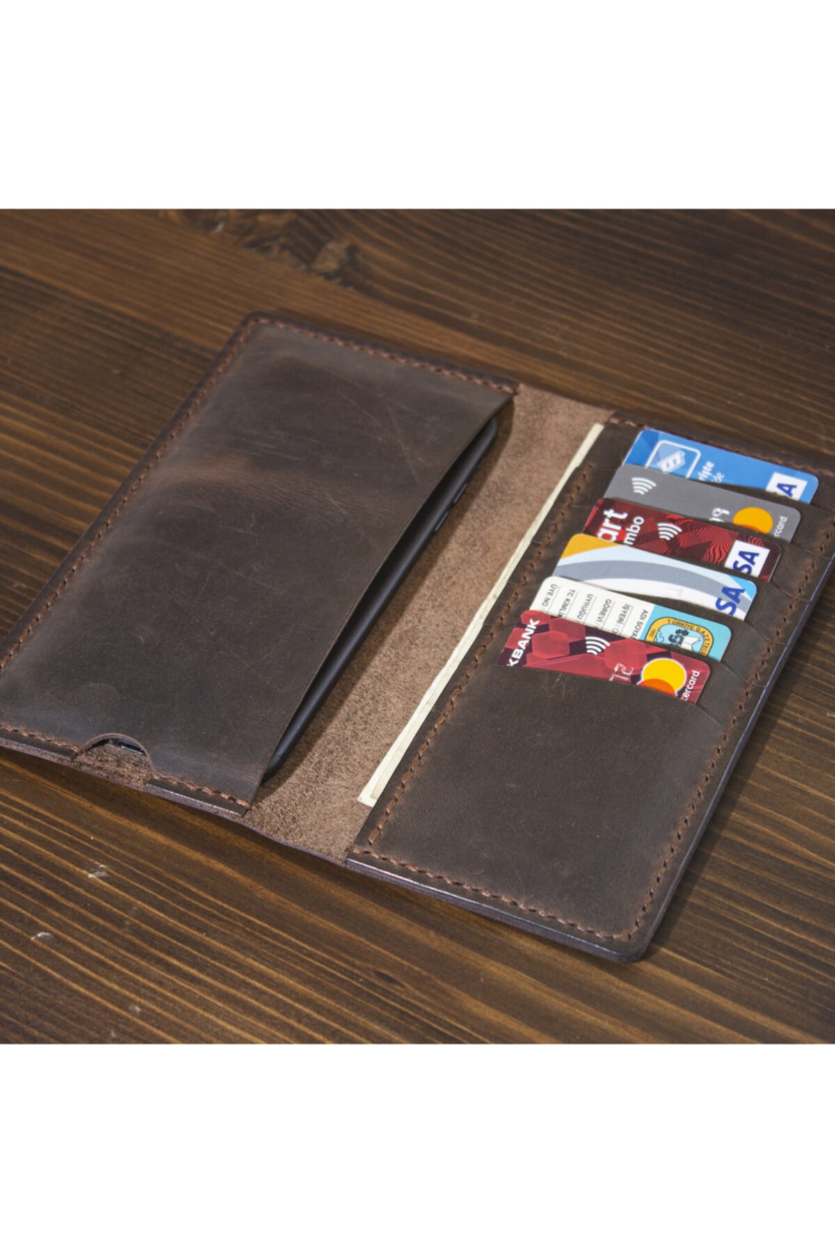 کیف پول مردانه قهوه ای Hi Leather | HLARESKSTANE01 اورجینال - تصویر 3