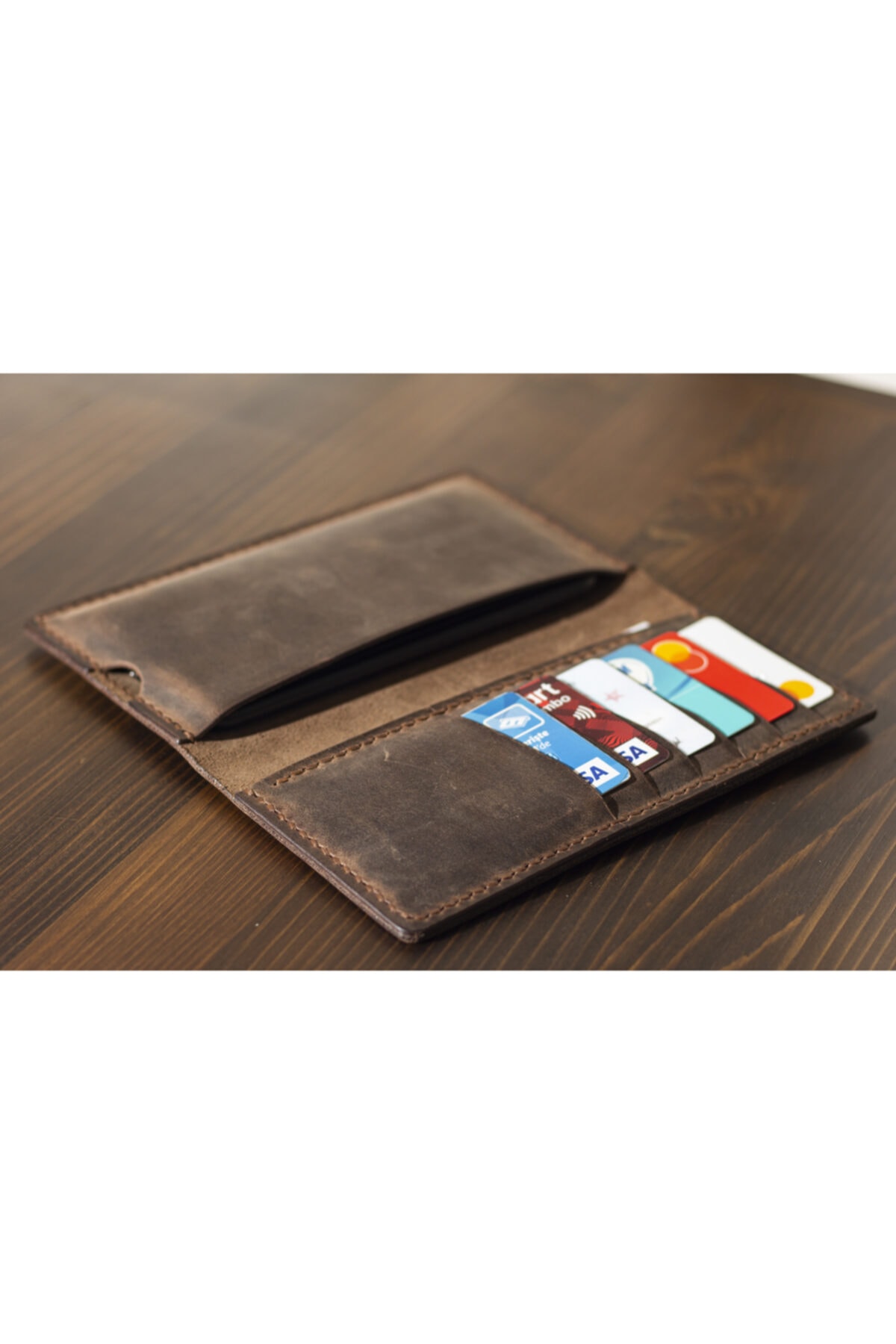 کیف پول مردانه قهوه ای Hi Leather | HLARESKSTANE01 اورجینال - تصویر 5