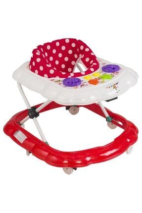 Jimmy Baby Oyuncak Barlı Kademeli 6 Tekerlekli Comfort Yürüteç Kırmızı Yürüteç yrtç-23
